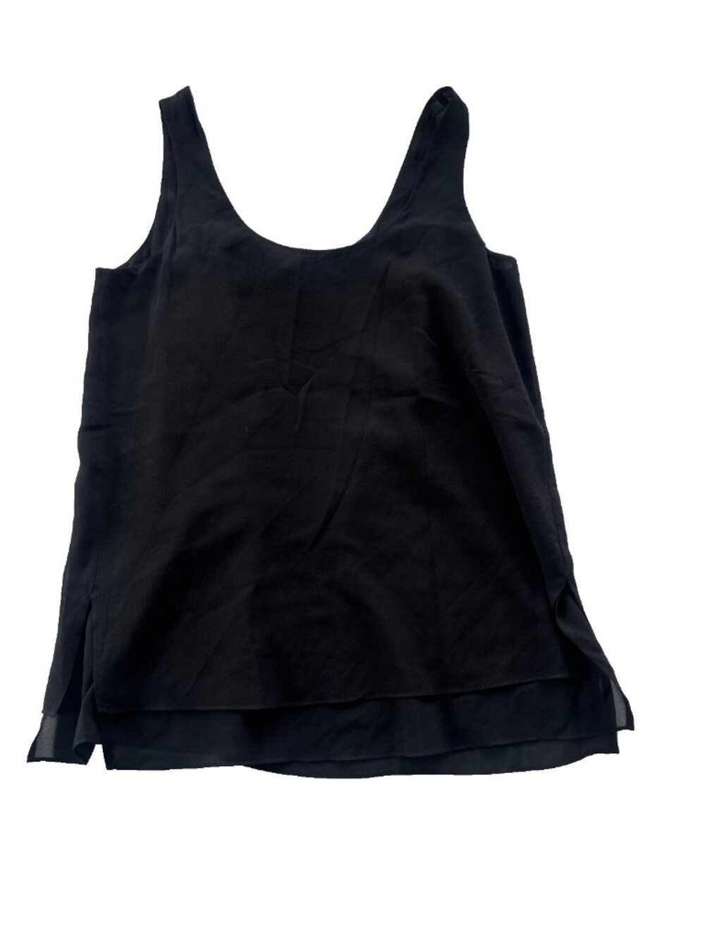 Vince Women's XS Black Silk Tank Layer Casual Lux